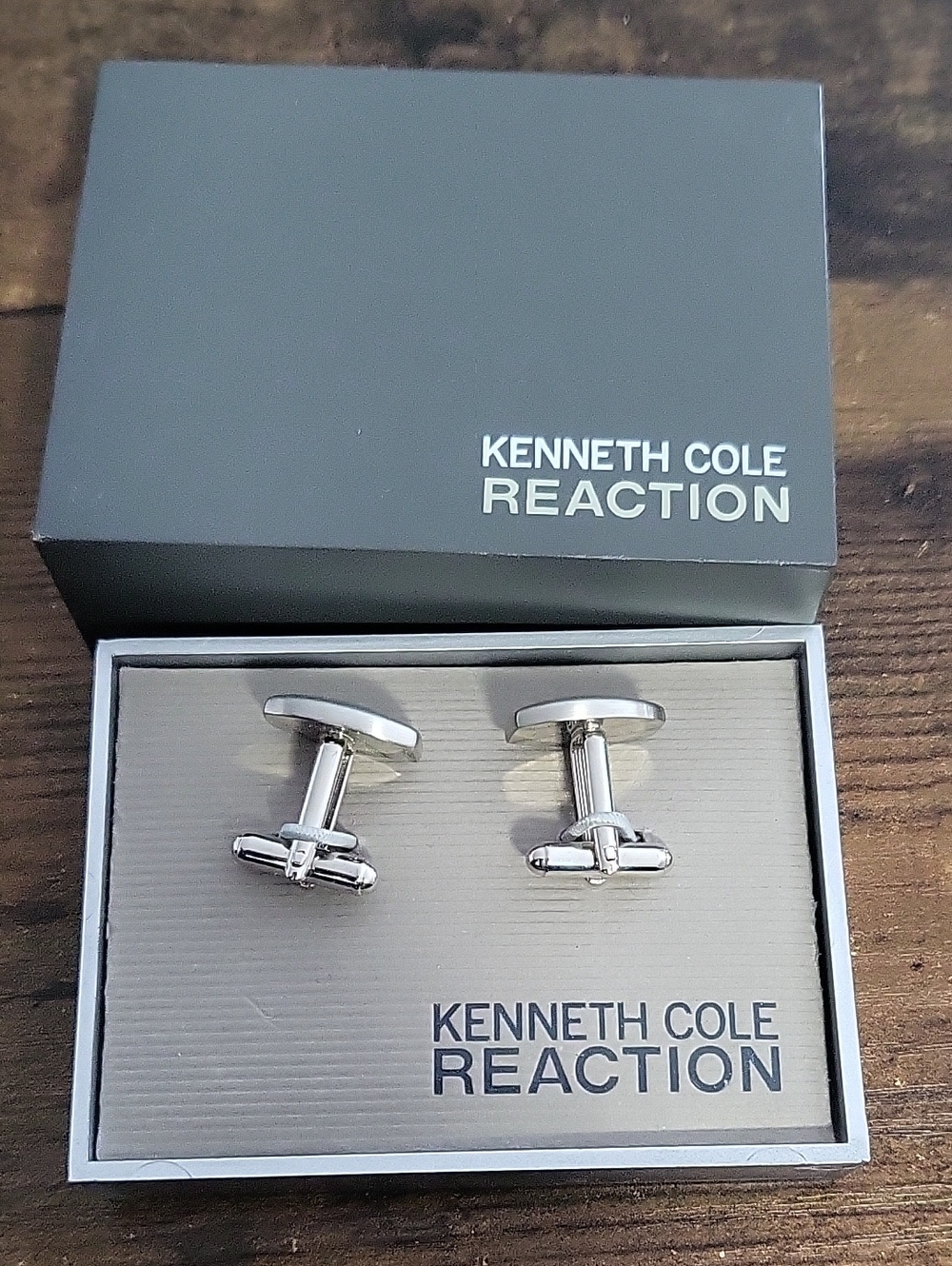 Kenneth Cole Reaction Men's Silver Cufflinks